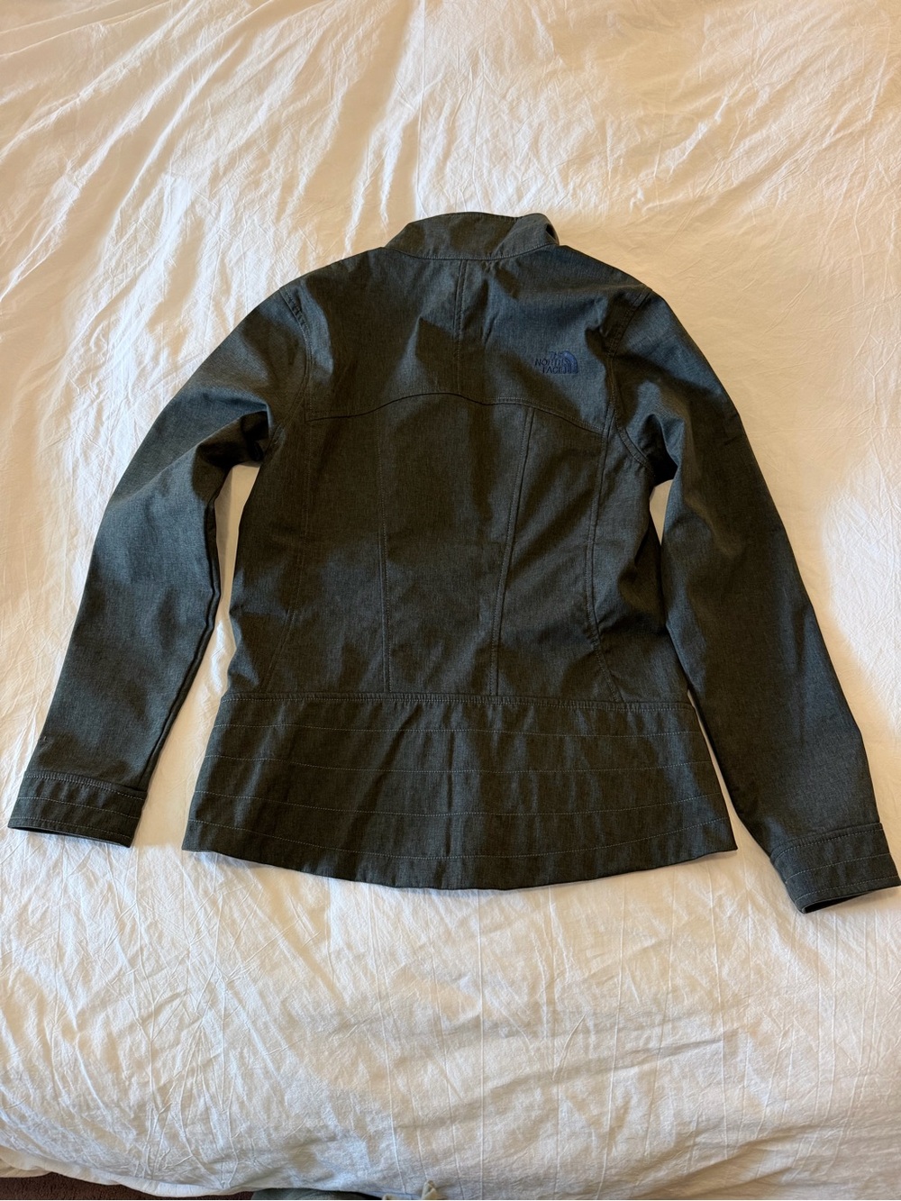The North Face WindWall Women’s Full Zip Collared Jacket Long Sleeve Gray M - Picture 3 of 8